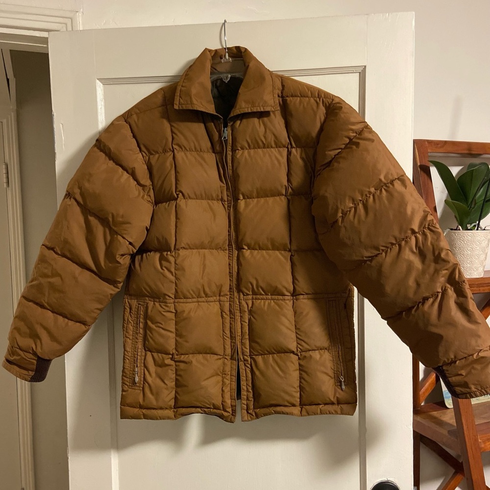 Vintage Seattle Quilt Mfg Co “Comfy” Puffer Jacket Chore Work Reversible NICE M